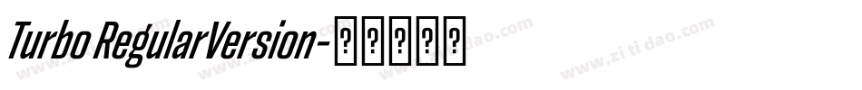 Turbo RegularVersion字体转换